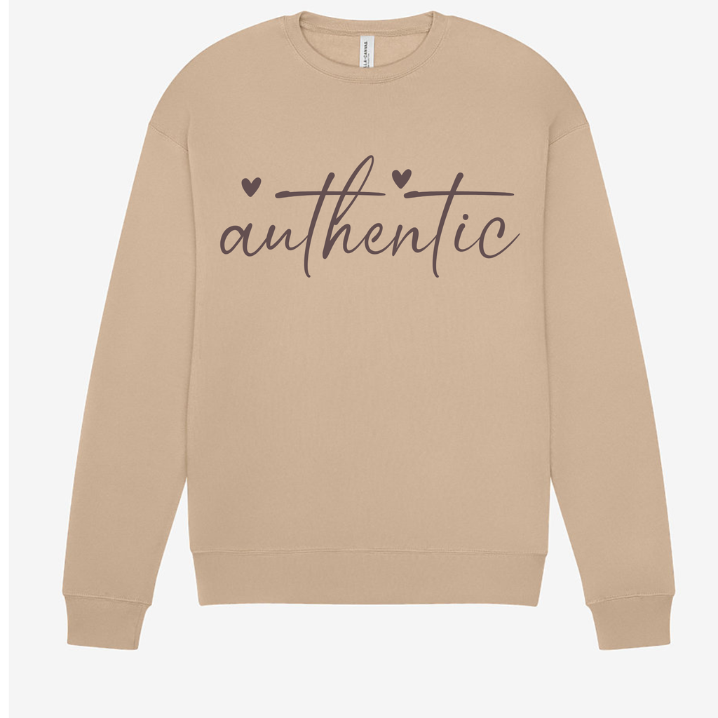 Authentic Sweatshirt – Cozy Affirmation for Real Ones